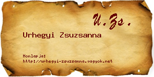 Urhegyi Zsuzsanna névjegykártya